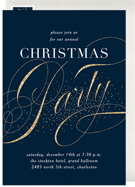 'Party Sparkle' Christmas Party Invitation