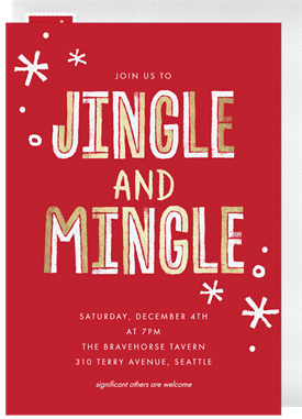 'Two Tone Jingle' Business Holiday Party Invitation