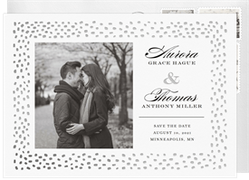 'Abstract Dots' Wedding Save the Date