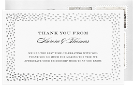 'Abstract Dots' Wedding Thank You Note