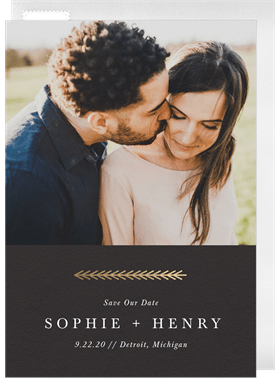 'Touch of Gold' Wedding Save the Date
