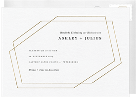 'Foil Facets' Wedding Invitation