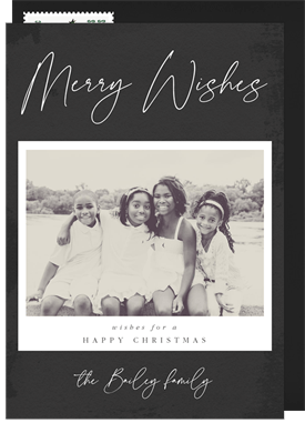 'Simple Merry Wishes' Holiday Greetings Card