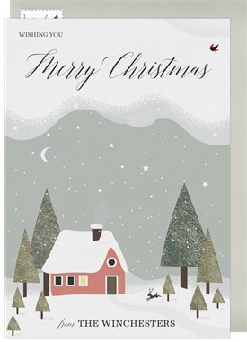 'Winter Cottage' Christmas Greetings Card