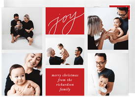 'Joy Grid' Christmas Greetings Card