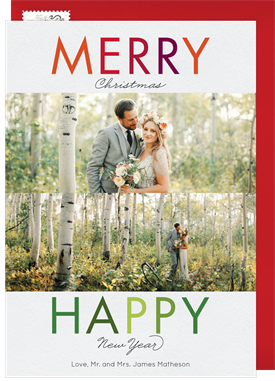 'Merry Happy' Christmas Greetings Card