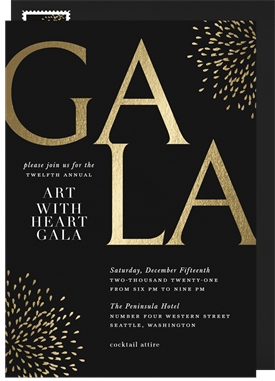 'Stacked Gala' Gala Invitation