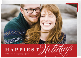 'Simply Happiest Holidays' Holiday Greetings Card