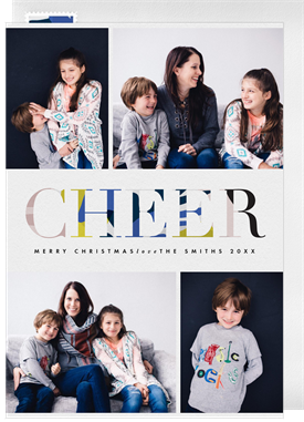 'Modern Colorful Cheer' Christmas Greetings Card