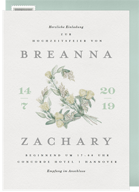 'Bouquet Ampersand' Wedding Invitation