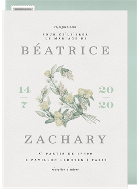 'Bouquet Ampersand' Wedding Invitation