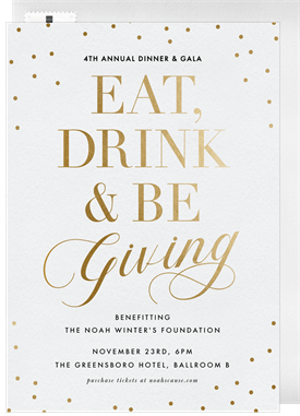 'Be Giving' Gala Invitation