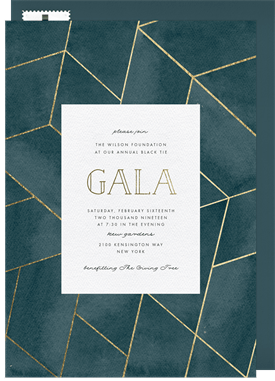 'Geometric Gala' Gala Invitation