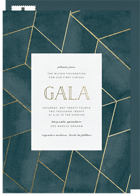 'Geometric Gala' Virtual Events Invitation