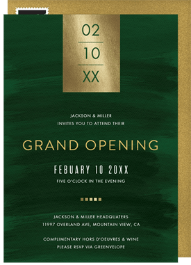 'Opening Glamour' Grand opening Invitation