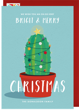 'Christmas Cactus' Holiday Greetings Card