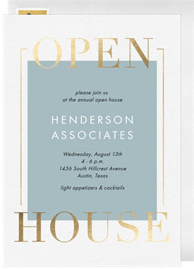 'Open House Frame' Open House Invitation