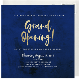 'Dramatic Watercolor' Grand opening Invitation
