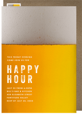 'The Perfect Pour' Happy Hour Invitation
