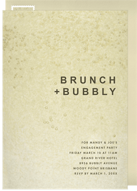 'Bubbly' Party Invitation