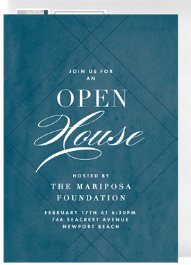 'Muted Motif' Open House Invitation