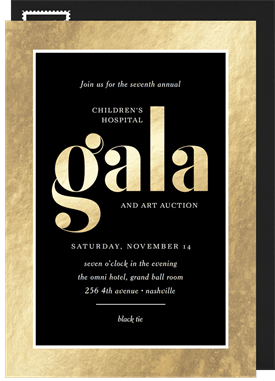 'Shimmering Gala' Gala Invitation