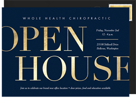'Golden Open House' Open House Invitation