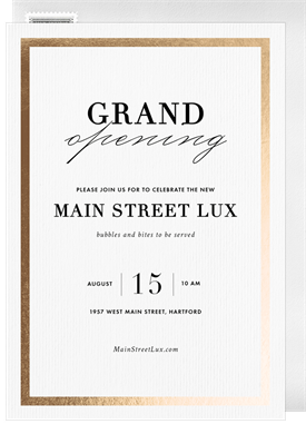 'Luxe' Grand opening Invitation