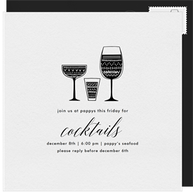 'Patterned Cocktails' Happy Hour Invitation