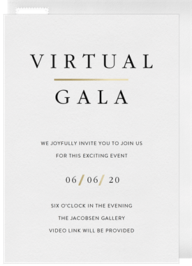 'Upscale Simplicity' Virtual Events Invitation