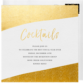 'Banded Gold' Happy Hour Invitation