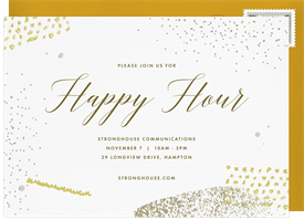 'Dots and Dashes' Happy Hour Invitation