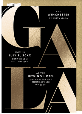 'Oversized Gala' Gala Invitation