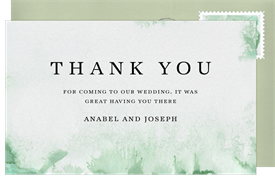 'Luxurious Watercolor' Wedding Thank You Note