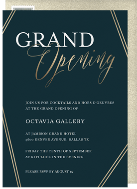 'Offset Opening' Grand opening Invitation