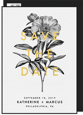 'Simple Floral' Wedding Save the Date