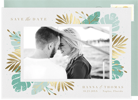 'Foiled Tropics' Wedding Save the Date