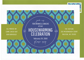 'Ikat Housewarming' Housewarming Party Invitation