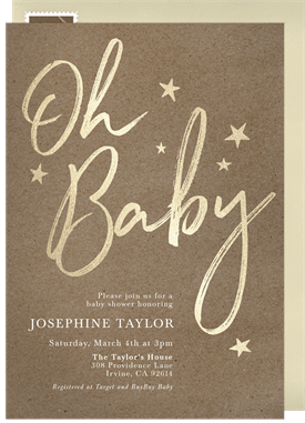 'Boho Baby' Baby Shower Invitation