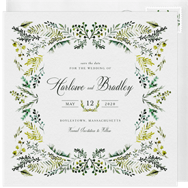 'Cascading Greenery' Wedding Save the Date