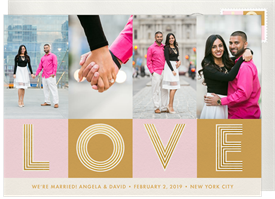 'Love in Color' Wedding Announcement