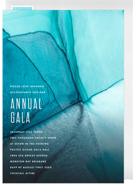 'Sea Glass' Gala Invitation