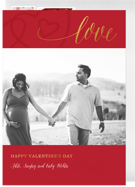 'Love Script' Valentine's Day Card
