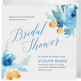 'In Full Bloom' Bridal Shower Invitation
