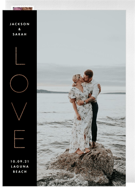 'Vertical Love' Wedding Save the Date
