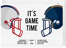 'It's Game Time' Superbowl Invitation