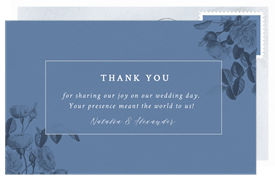 'Vintage Bouquet' Wedding Thank You Note