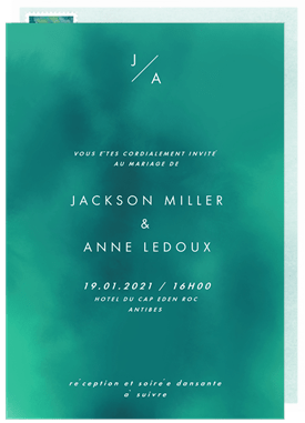 'Smoked Glass' Wedding Invitation