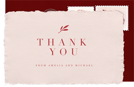 'Simply Deckled' Wedding Thank You Note