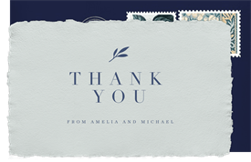 'Simply Deckled' Wedding Thank You Note